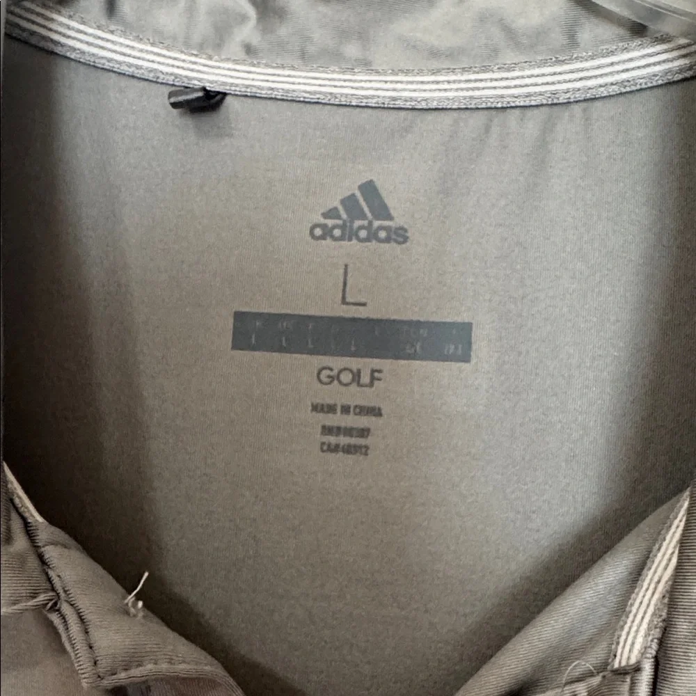 Adidas Golf Polo Gray with Logo “Trump National Los Angeles” CA LIV Size L READ